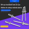 Rebite Aço Inoxidável 304 Rebite Cego de Extremidade Aberta Rebite Cego de Cabeça Redonda Rebite de Tração Rebite Cego M3M3.2M6.4