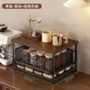 Balcão de Bar para Escritório Desktop Prateleira de Armazenamento de Lanches e Chá de Várias Camadas Caixa de Armazenamento para Sachês de Chá Prateleira de Armazenamento para Despensa