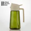 Botella de Aceite de Vidrio de Doble Uso para Rociar y Verter de 470 ml, Botella de Aceite de Gran Capacidad para el Hogar, Tipo Prensa de Cocina, Atomizador de Aceite para Colgar