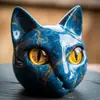Amazon Transfronterizo Escultura de Piedra de Gato de Lujo Escultura de Piedra de Gato de Lujo Adorno de Resina de Gato Xiyin
