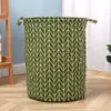 Cesto de Roupa Redondo de Algodão e Linho, Caixa de Armazenamento Portátil de Grande Capacidade para Roupas, Guarda-Roupa, Brinquedos de Tecido e Itens Diversos