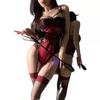 Talla grande chica gordita Ropa Interior Sexy Juego de Roles de Conejita Sexy Perspectiva Tirantes Hebilla Oculta Uniforme de Archivo Abierto