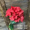 Decoração de flor artificial tom avermelhado em haste única, bola de flor para corredor de flor de seda, material para arranjo de flor de mesa para restaurante e casamentos ao ar livre