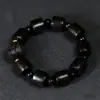 Cuentas Talladas de Sándalo Negro y Sándalo Morado para Pulseras, Joyería con Decoración de Moneda de Cobre y Pixiu, Venta al por Mayor desde el Fabricante