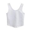 Estilo desejo puro garota quente colete espinha de peixe feminino verão desgaste exterior lindas costas sexy bainha design curvo camisola