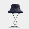 Chapéu de Pescador Jacquemus de Algodão Puro Lavado para Mulheres e Homens, Chapéu Bucket de Sol de Aba Larga para Uso Externo no Verão