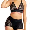 Popular Europeu e Americano Renda Vazada Transparente Push-Up Sutiã com Suspensório Conjunto de Lingerie Sexy Cueca Boxer Sexy
