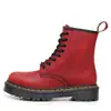 Botas de Trabajo Aibi Denggao 1460 para Mujer, Botines Verdes de Cuero Crazy Horse de Primera Capa, Botas Unisex de Piel Genuina, Zapatos de Motocicleta de Punta Redonda