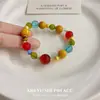 Pulseras de Cuentas Coloridas Dopamina para Primavera y Verano, Colores Contrastantes, Pulseras Coloridas de Lujo Ligero, Joyería de Alta Gama Exquisita y de Moda