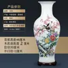 Vaso Grande de Cerâmica de Jingdezhen Ornamentos Porcelana Azul e Branca Novo Estilo Chinês Sala de Estar Bambu Rico Flor Seca Decoração de Casa