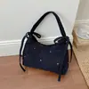 2026 Nova Moda Estilo Coreano Nicho Retro High-End Bolsa Tote de Bolinhas Casual Simples Ombro Transversal