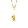 2025 Novo Estilo Urso Dourado de Amor Divertido Colar Feminino de Luxo Leve Nicho Colar de Clavícula Acessórios Elegantes