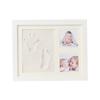 Bebê handprint handprint lembrança bebê presente personalizado pegadas de bebê comemorativo moldura de madeira maciça atacado