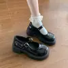 Falda a Juego Estilo Retro Francés Británico Zapatos Individuales 2026 Primavera Verano Nuevos Plataforma de Tacón Grueso Mary Jane Zapatos Pequeños de Cuero Mujer