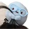 Pinza para el pelo de peluche para niñas con gafas rosas, azules y amarillas y sombrero de paja, pinza lateral de muñeca 3D para mechones sueltos, lindo accesorio para el cabello