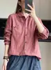 Camisa de Rayas para Mujer Primavera 2026, Diseño Nuevo, Única y Distintiva, Bolsillo Único, Corte Holgado, Manga Larga, Camisa de Botones