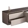 Mueble de TV Moderno Minimalista Sala de Estar Gabinete de Almacenamiento para el Hogar Mueble de TV de Pie Integrado Juego de Mesa de Café