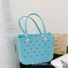 Moda Europeia e Americana Transfronteiriça Outdoor Cesta Estampada Bolsa de Praia Eva Bolsa de Cosméticos Bolsa com Furos Bolsa de Ombro para Pet
