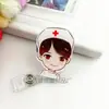 Nueva Moda Coreana Caricatura Hebilla de Fácil Extracción Trabajo Certificado de Enfermera Clip de Insignia de Fácil Extracción Insignia con Hebilla Telescópica