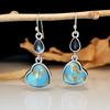 Rongyu Europa y Estados Unidos pendientes creativos de cristal de dragón en forma de corazón de gota de agua turquesa deseo AliExpress los pendientes vintage más vendidos fabricantes