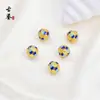 Estilo Chino Tradicional Esmalte Cloisonné Gota de Aceite Cuentas Redondas de 8 mm Cuentas Espaciadoras Accesorios para Pulseras Hechas a Mano DIY Materiales