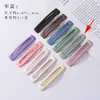 Pinza para el pelo con goteo de aceite esmerilado de 7 cm para mujer, Pinza para el flequillo, Pinza lateral, Pinza para la parte trasera de la cabeza, Accesorio para el pelo para mujer