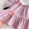 Vestido para Niña Otoño Nuevo Estilo Estilo Universitario Solapa Corbata de Lazo Niños Pequeños y Medianos Cuello Marino Vestido para Bebé Niña Niños