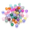 Cuentas de criolita transparentes de 8 mm, colores mezclados, superficie lisa, cuentas redondas, accesorios para joyería DIY, accesorios para bolsos de cuentas, pulseras, materiales de accesorios