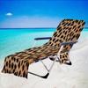 Nueva funda de microfibra para silla de playa, toalla reclinable, bolsa de toalla de playa, impresión digital 3D, serie leopardo, funda para silla