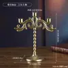 Portavelas Decorativo Dorado de Hierro con Forma de Lazo Restaurante Decoración de Boda Soporte Accesorios para Fotografía Adornos de Atmósfera para el Hogar
