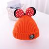 Sombrero Infantil Estilo Coreano Lindo Mickey para Niñas Sombrero de Lana para Niña Pequeña Bebé Sombrero de Pescador Tejido Conjunto de Moda Dibujos Animados