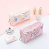 Estuche de lápices de arena movediza de estrella creativa para estudiantes, bolsa de papelería personalizada, impermeable, estuche de papelería precioso, estuche para bolígrafos láser
