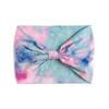 Banda elástica para el cabello de 18 cm de ancho con efecto tie-dye, ideal para yoga, deportes y absorción del sudor, estilo europeo y americano.