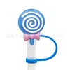 Novos acessórios para namoradas Tubo de sucção Manga Tampa de sucção Silicone Plugue de poeira Bonito Anime Party Straw Decoration Produtos transfronteiriços