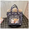 Bolsa de dolor transparente bidimensional para estudiante femenina, bolsa para cram school, bolsa de hombro linda y fresca para chica, bolso cruzado versátil para el trabajo, bolso cruzado para mujer