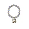 Nuevo Pulsera de Piedra Ojo de Gato Estilo Chino con Colgante de Cascabel, Pulsera Redonda de Cuentas de un Solo Círculo Hecha a Mano, Joyería Unisex