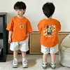 Nuevas Camisetas de Verano para Niños 2026, Estilo Veraniego para Niños Grandes, Ropa de Verano para Niños, Camisetas de Manga Corta de Algodón Puro, Elegantes y Modernas
