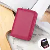 Bolsa de moedas simples para órgão, anti-desmagnetização, anti-roubo, com zíper, grande capacidade, porta-documentos, estojo de couro, porta-cartões, porta-cartões