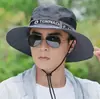 Sombrero de Sol Chal de Ala Ancha de Verano para Hombres, Protección Solar para Exteriores, Sombrero para Montañismo y Pesca, Sombrero de Pescador Coreano Casual Impermeable de Secado Rápido