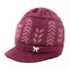 Gorro de Invierno para Mujeres de Mediana Edad y Mayores Abuela Mamá Persona Mayor Gorro Cálido Más Terciopelo Protección contra el Frío Lana Gorro de Punto para Señora Mayor
