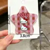 Presilha de cabelo KT em acrílico estilo ins coreano, fofa e doce para meninas, presilha bico de pato, popular entre estudantes, acessório de cabelo para fios soltos