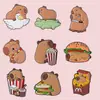 Broche de Combinação Série Capivara Fofa Nova Transfronteiriça Insígnia de Conjunto Formato de Capivara Cartoon Personalizado Criativo