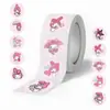 500 Pegatinas/Rollo Dibujos Animados Mi Melodía Pegatinas Decorativas de Alto Valor para Diarios, Maletas, Fundas de Teléfono, Cinta al por Mayor