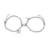 Pulsera Sencilla de Acero Inoxidable Acero de Titanio Imán de Amor Atraído Hombres y Mujeres Cadena de Pareja Par de Cerradura y Llave Joyería de Pareja