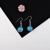 Aretes de Flores Secas Flor Real Cuentas de Cristal Flor de Encaje Aretes Amazon Venta Caliente Hecho a Mano Fresco Dulce Aretes