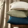 26 Amazon Funda de Cojín Estilo Bohemio Algodón Lavado Lino Borde Ancho Color Sólido Funda de Cojín Decorativo para Sala de Estar Sofá Dormitorio