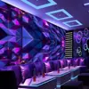 Tecido de parede para decoração de Bar KTV, Mural, Papel de parede com senso de Tecnologia Eletrônica, Decoração de Bar de Internet e-sports, Papel de parede 3D estéreo