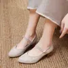 Zapatos de Tacón Alto de Estilo Chino Nuevo Zapatos a Juego para Cheongsam de Mujer Retro Estilo Antiguo de Pekín Antiguo Zapatos de Tela Bordados Estilo Han
