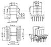 Esqueleto EE13 horizontal 6+6 pines esqueleto de transformador EE13 esqueleto de comunicación esqueleto de potencia