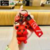 Internet Celebrant Boutique - Llavero de metal con diseño de oso de dibujos animados, bonito y moderno, con pegamento para la mochila escolar, exquisito llavero pequeño, regalo
